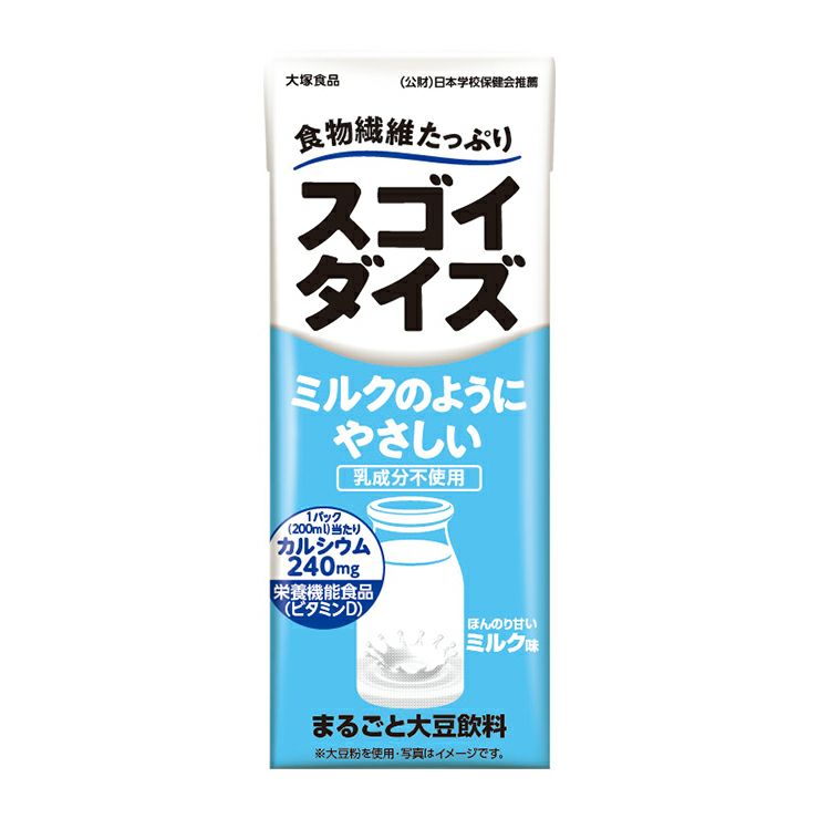 大塚食品 スゴイダイズ ミルクのようにやさしいミルク味 200ml 48本