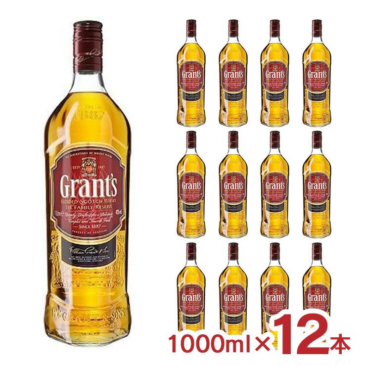 ブラウンフォーマン 洋酒 グランツ トリプルウッド 1000ml 12本 大容量 家飲み ハイボール