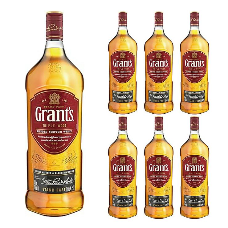 ブラウンフォーマン 洋酒 グランツ トリプルウッド 1500ml 6本 大容量 家飲み ハイボール