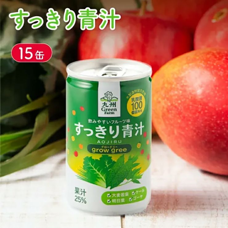 新日配薬品 九州GreenFarm すっきり青汁 160g 15本 1ケース 缶 青汁