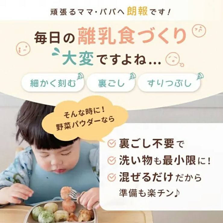 新日配薬品 野菜パウダー 3g 10包 10箱 食物繊維 九州産 野菜 離乳食 介護食