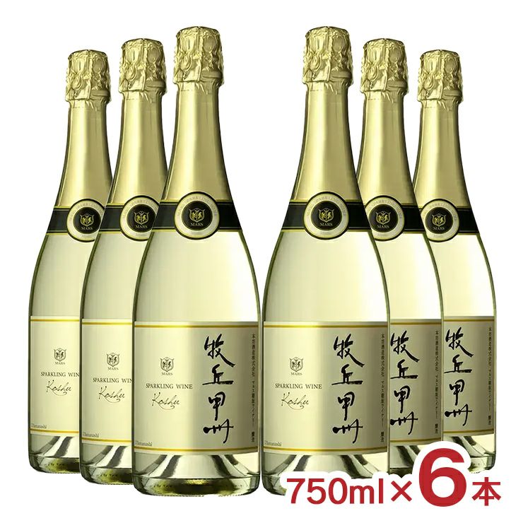 本坊酒造 牧丘 甲州 スパークリング 750ml 6本 