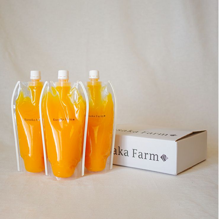 日下農園 日下みかん ストレートジュース パウチ 500ml 3本 化粧箱入