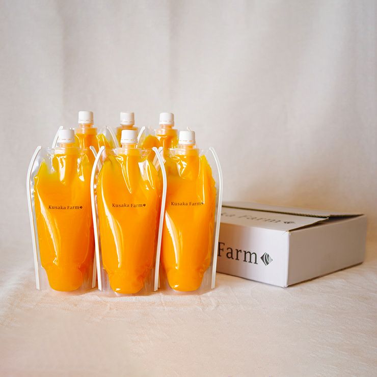 日下農園 日下みかん ストレートジュース パウチ 500ml 6本 化粧箱入