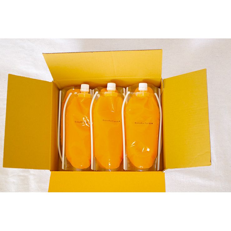 日下農園 日下みかん ストレートジュース パウチ 500ml 6本 化粧箱入