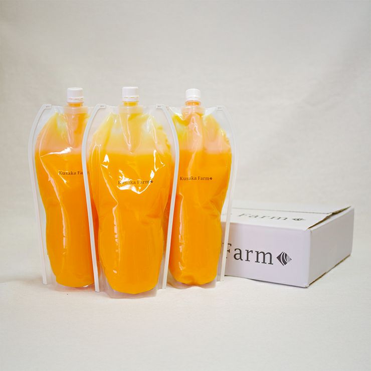 日下農園 日下みかん ストレートジュース パウチ 1000ml 3本 化粧箱入