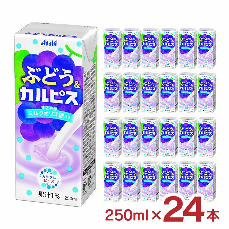 ぶどう＆カルピス(R) 紙パック 250ml 24本 エルビー カルピス 乳酸菌