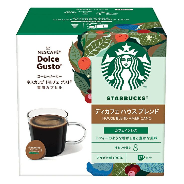スターバックス ディカフェ ハウス ブレンド ネスカフェ ドルチェグスト 専用カプセル 12P 6箱
