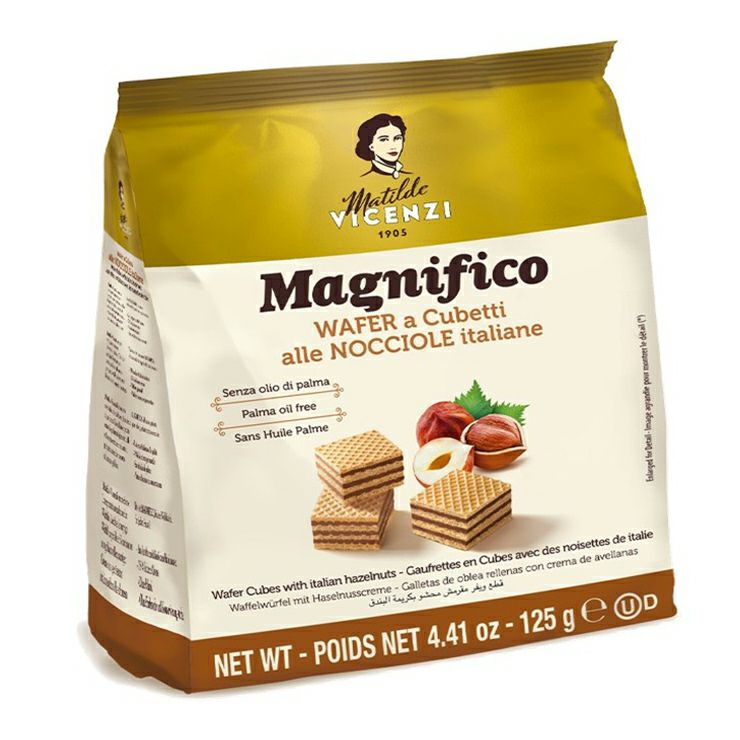 ヴィチェンチ ウエハーキューブ ヘーゼルナッツ 125g 9袋 菓子 ウエハース