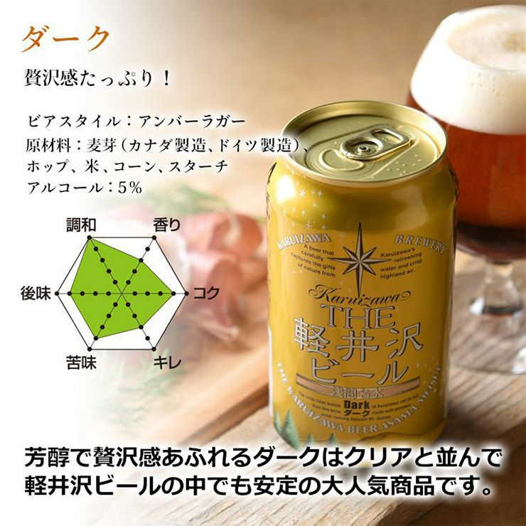 軽井沢ブルワリー THE軽井沢ビール ダーク 350ml 6本 長野 軽井沢