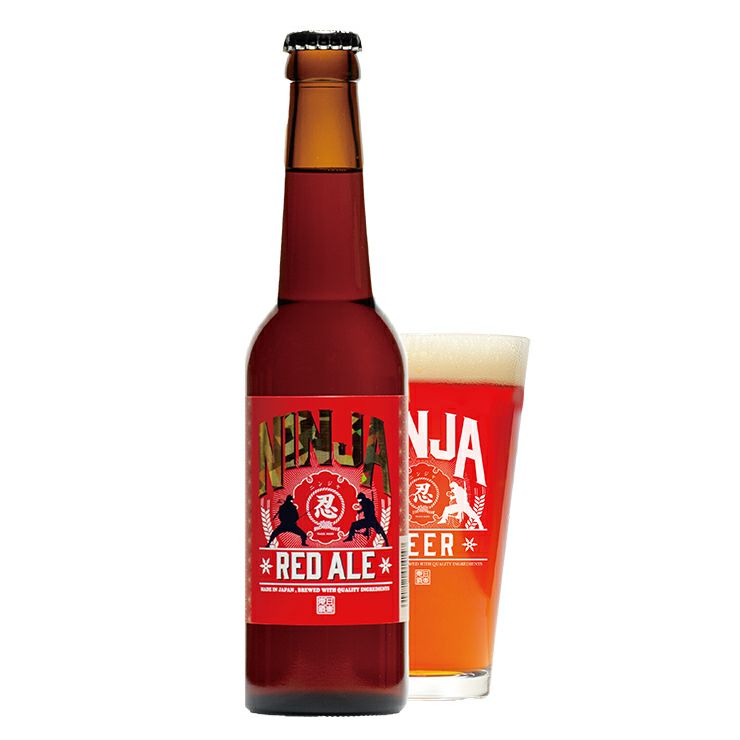 日本ビール 忍者レッドエール 330ml エールビール 瓶 NINJA ニンジャ