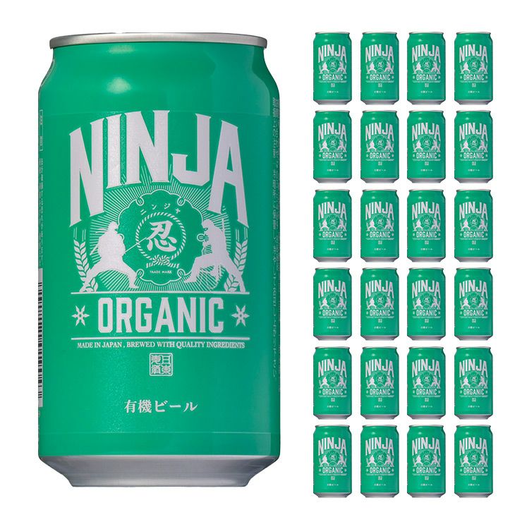 日本ビール NINJA ORGANIC 350ml 24本 有機農法 オーガニック 忍者 ニンジャ