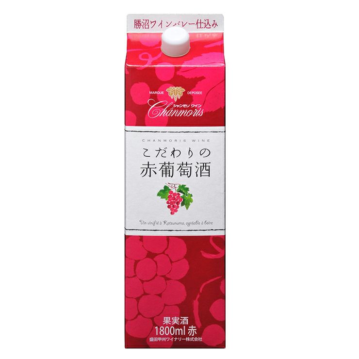 盛田甲州 シャンモリ こだわりの赤葡萄酒 紙 1800ml 6本