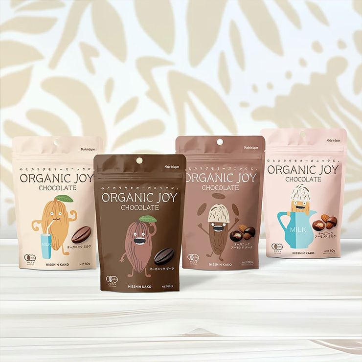 ORGANIC JOY CHOCOLATE ダーク 60g 3袋 日新化工 JAS メール便 ゆうパケット