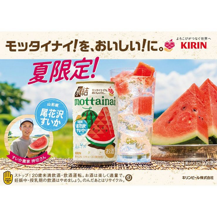 キリンビール 氷結 モッタイナイ 尾花沢すいか 350ml 24本