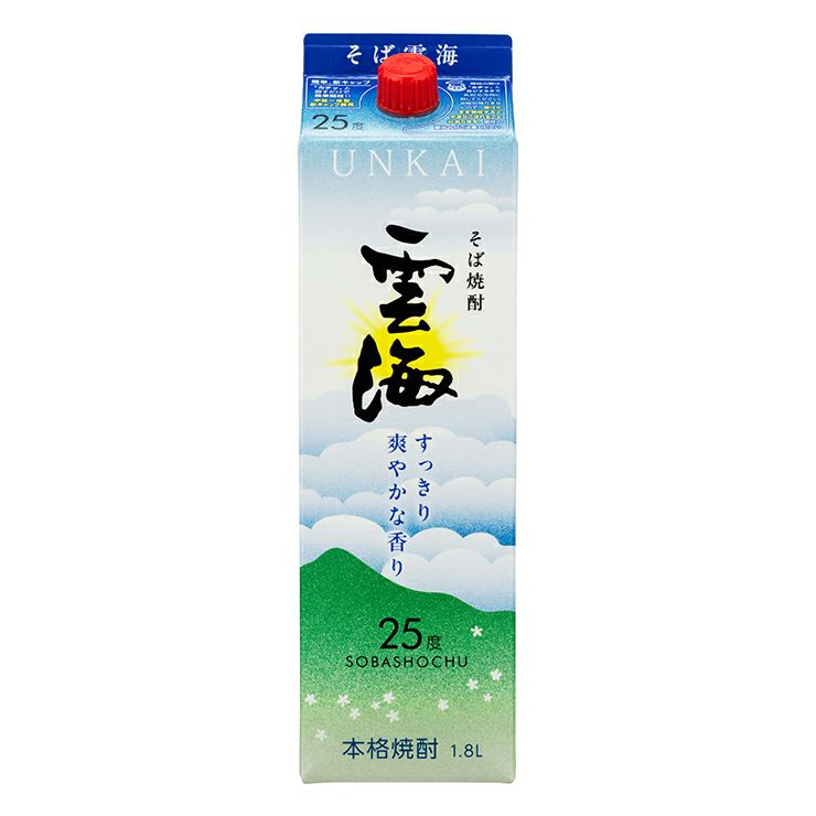 雲海酒造 そば雲海 25度 1800ml 6本