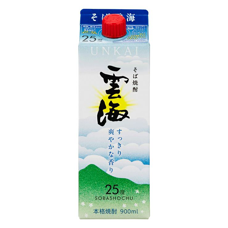 雲海酒造 そば雲海 スリムパック 25度 900ml 6本