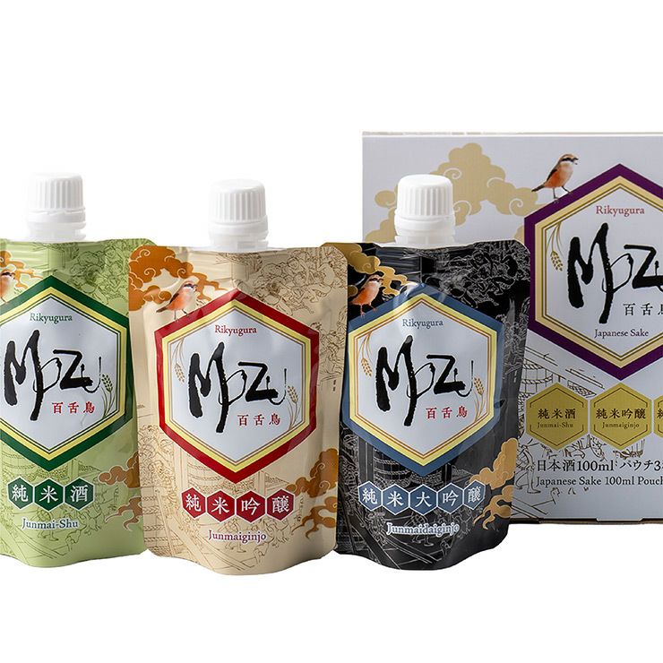  利休蔵 MOZ 日本酒 パウチ16度 100ml×3種セット