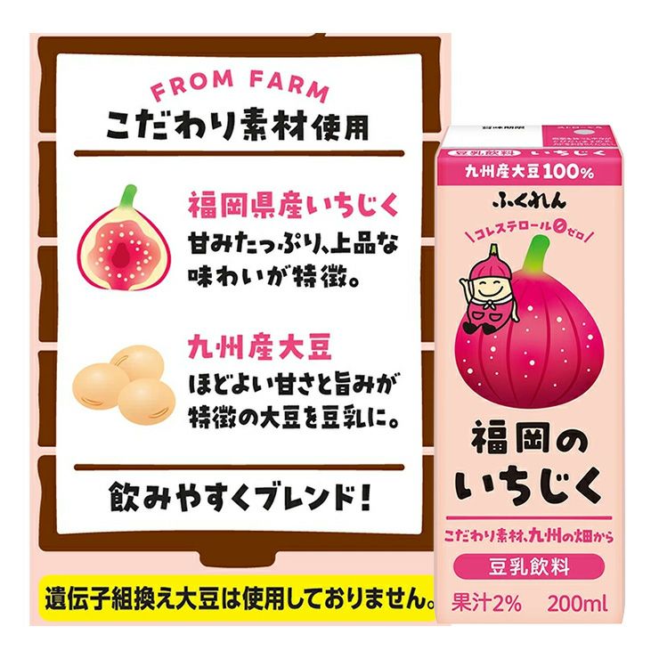 選べるセット ふくれん 豆乳 2種 200ml 48本