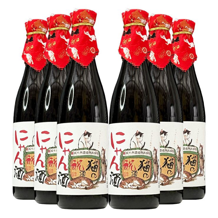 佐々木酒造 日本酒 猫の祝酒 にゃん酒 純米大吟醸 720ml 6本